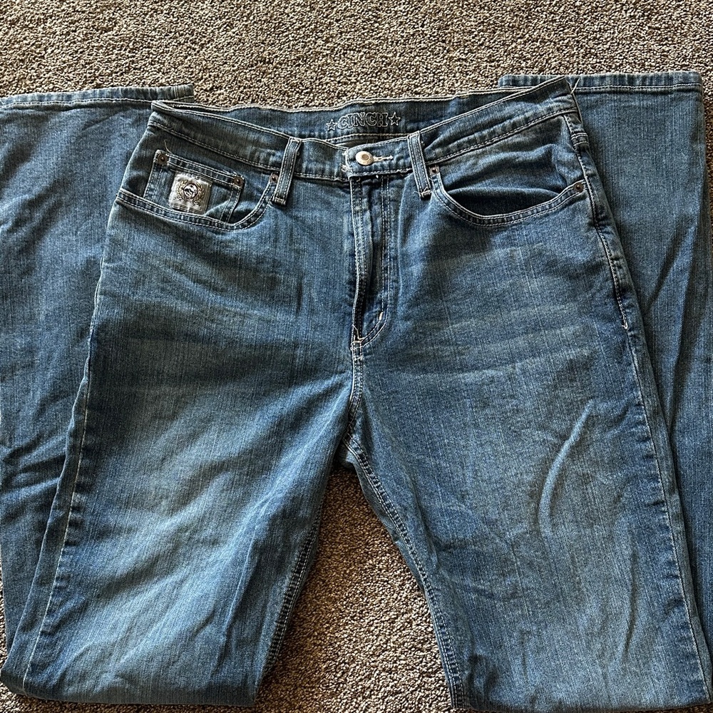 Cinch Men's Straight Leg Blue Jeans